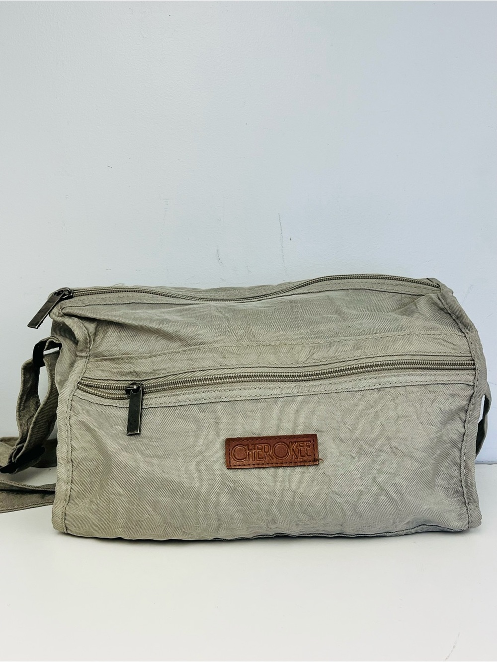 1990’s Gray Nylon Crossbody Bag by CHEROKEE